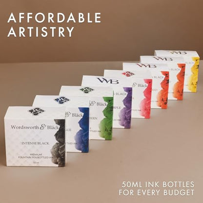 Wordsworth & Black Fountain Pen Ink Bottle, 50ml, Green, Smooth