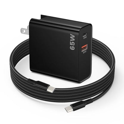 PD 65W USB C Fast Charger for DJI Neo, Air 3S, Mini 4K, 2 SE Drones, Black - color: Black, size: 65w / 6.6ft