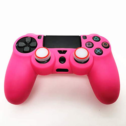 Ps4 Controller Skin Silicone Case Grip Glow in Dark Protective Cover for PS4/slim/Pro Dualshock 4 Controller(Glow Pink) - color: Glow Pink