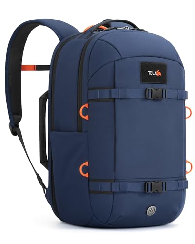 Tolaccea 30L Travel Laptop Backpack TSA Carry-On for Business Trips Commute - color: Navy