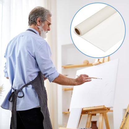 MotiMind Primed Cotton Canvas Roll, 6 Yards x 72'' Wide - size: 6 yd x 72 in