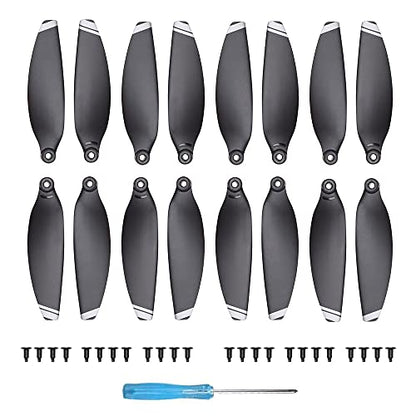 16Pcs Mavic Mini Propellers Compatible with DJI Mavic Mini Drone Replacement Low-Noise and Quick-Release Blades Props - color: Silver