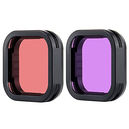 2-Pack Snorkel Lens Filter Set for GoPro Hero 12 11 10 9 Black - color: 2-Pack Filter for Hero 9 10 11 12