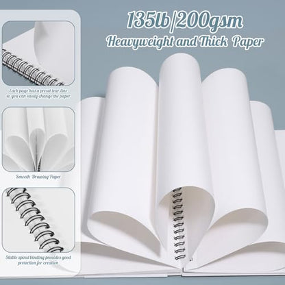 3 Pack Marker Paper Pad, 8.3 × 8.9 in, Double-Sided, 200gsm - size: 8.3×8.9 Inch (3 Pack)