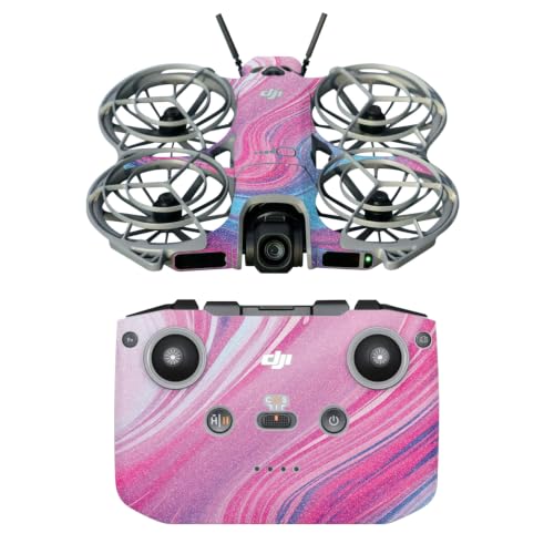 Glossy Glitter Drone Skin Compatible with DJI Neo 2 - Magenta Pour - Premium 3M Vinyl Protective Wrap Decal Cover - Easy to Apply | Crafted in the USA by MightySkins - color: Magenta Pour, size: DJI Neo 2, style: Glossy Glitter Finish
