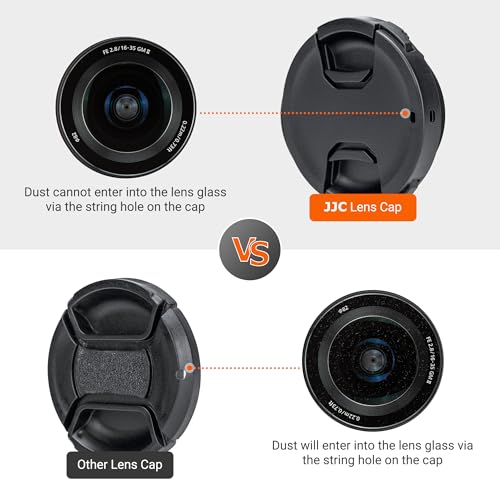 JJC 2-Pack 37mm Front Lens Cap Cover with Cap Keeper Leash for Camera Lens - size: 37mm