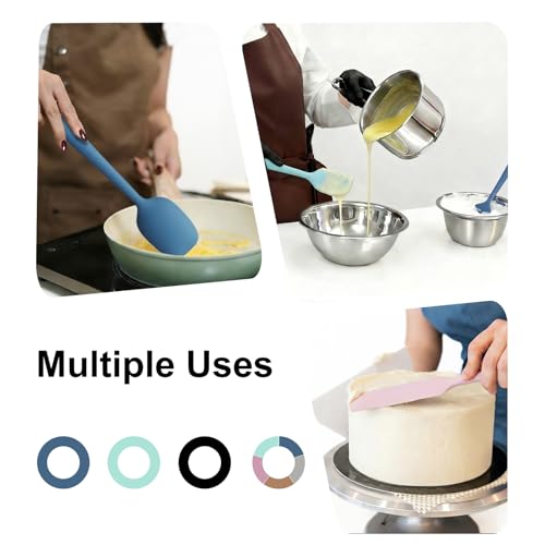 Redfly 5-Piece Food-Grade Silicone Spatula Set for Baking, Heat-Resistant