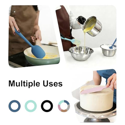 Redfly 5-Piece Food-Grade Silicone Spatula Set for Baking, Heat-Resistant