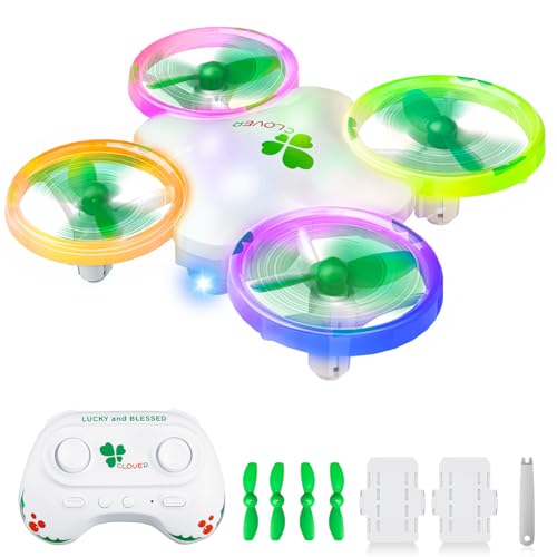 Clover Drone for Kids-Quadcopter with Dual Modular Batteries - color: Green