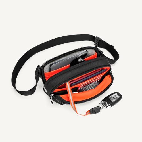 reeyee 3L Commuter Sling Bag for Men, 840D Cordura, Quick Release, Black - size: A7-Quick-release model-3L