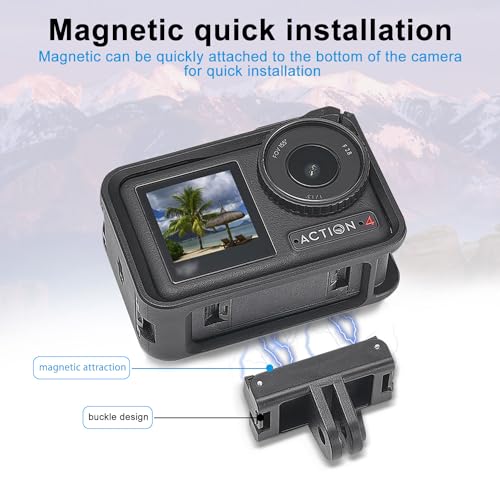 FiTSTILL Magnetic Quick Release Adapter for DJI OSMO 360/Action 5 Pro /4/3 - size: DJI OSMO 360&Action 5 Pro/4/3