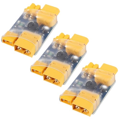 Smoke Stopper for FPV Drone: Short-Circuit Protection XT30/ XT60 Lipo Safety Detecting Switch with Alarm Buzzer for RC 2-6S Battery Flight Controller ESC Stack VTX 3PCS - color: 3PCS