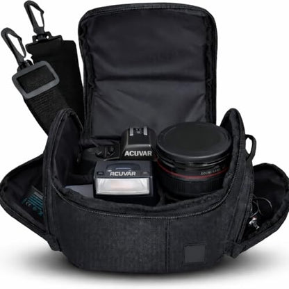 eCostConnection Medium Soft Padded Camera Equipment Bag Case for Nikon, Canon, Sony, Pentax, Olympus Panasonic, Samsung & Many More…