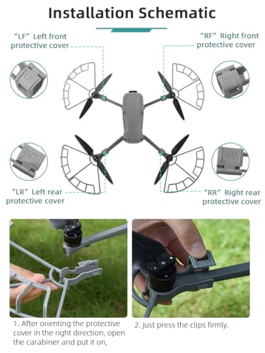 BTG Quick-Release Propeller Guards Propeller Protectors Compatible with DJI Mavic Air 3S/Air 3 Accessories Replacement Parts