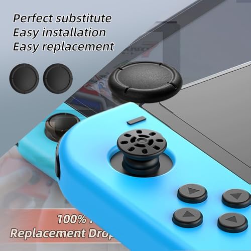 8Pcs, Replacement Joystick Covers for Nintendo Switch/Oled/Lite, Black - color: 8PCS Black