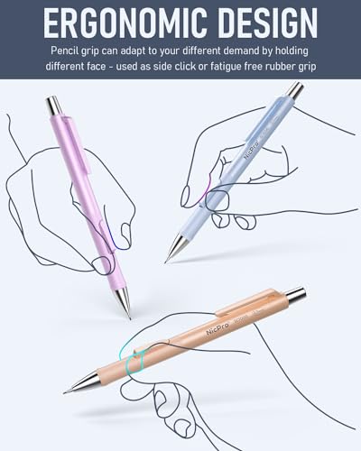 Nicpro 8 Pack Pastel Mechanical Pencil 0.7mm, Cute Pencils Fast Click - style: 8PCS-0.7mm