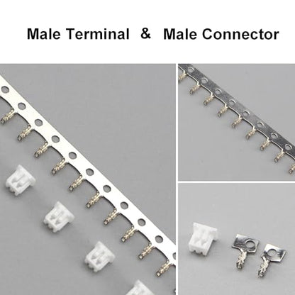 360PCS JST MX 1.25MM Connector Assortment Kit, 1.25MM Pitch Male and Female Housing Connectors, 2/3/4/5 Pin Housing Adapter Plug Terminal