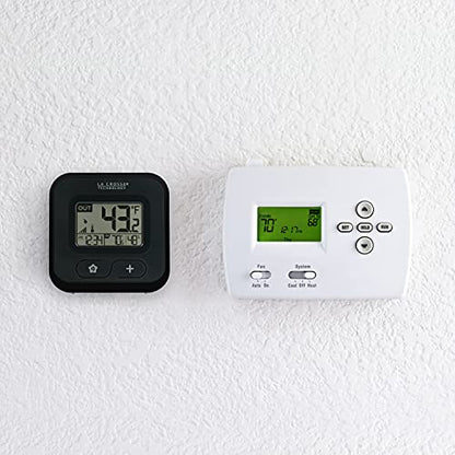 La Crosse Technology 308-147 Wireless Compact Digital Thermometer with Humidity, Black