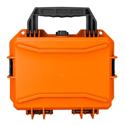 Eylar 11.8" Intact Series Compact Hard Camera Case, Lightweight and Durable Stacker Design with Foam (Orange) - color: Orange