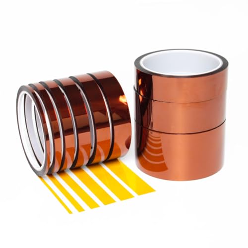 1/8''×33M High Temperature Resistant Polyimide Tape,No Residue Heat Tape