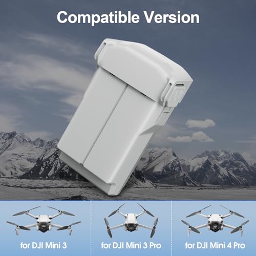 Mini 3/4 Pro Battery Plus 2 Pack and Two-Way Charging Hub, 3850mAh Replacement Intelligent Flight Battery Compatible with DJI Mini 3/4 Pro Drone, 47 Mins Max Flight Time