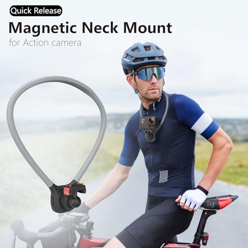 Osmo Action Neck Mount with Chest Strap for DJI Action 5 Pro 4 3 Osmo 360, Magnetic Quick Release Hanging Necklace Body Strap POV Holder Accessories - color: For DJI Action 5 4 3 Osmo 360
