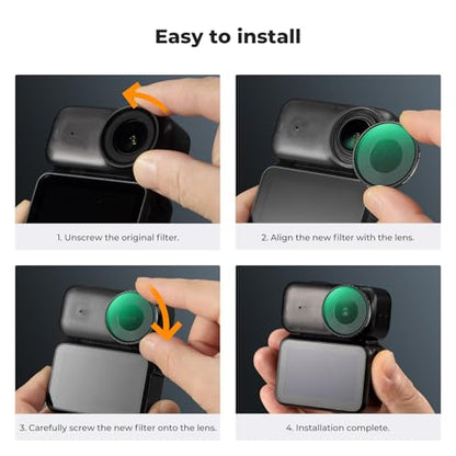 K&F CONCEPT Black Diffusion 1/4 Filter for DJI Osmo Nano - style: Black Diffusion 1/4