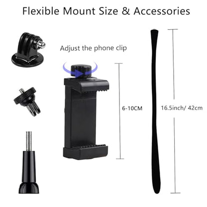 Flexible Camera Mount Compatible with GoPro Action Camera, 16.5Inch (42CM)