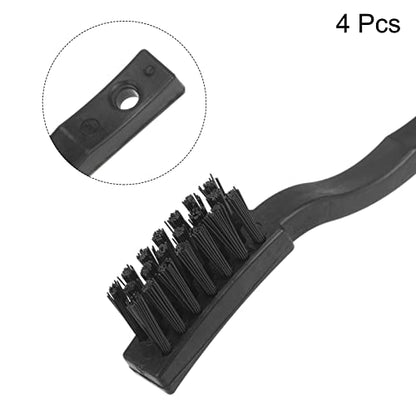 uxcell 4 Pcs Anti Static ESD Brush Portable Plastic Handle Nylon Lab Cleaning Brushes for Electronics Keyboard PCB BGA Repair Soldering, 15x30mm Bristles