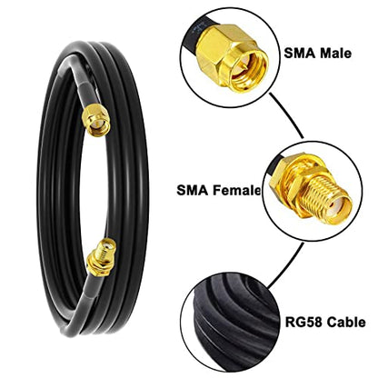 onelinkmore RG58 SMA Male to Female Cable 10Ft, 50 Ohm Low Loss - size: 10FT