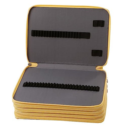 250 Slots Pencil Case 5-Layer Zipped Holder w/Handle - color: Bee, size: 250