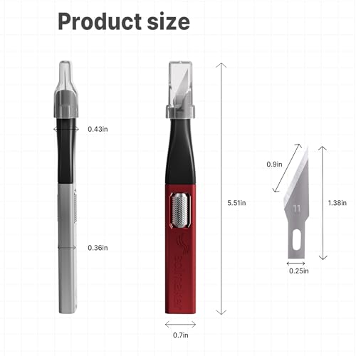 Precision Craft Knife, #11 Blade Storage, 3-Pack Grey - color: Grey*3pcs