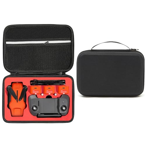 Carrying Case for FIMI Mini 3, Travel Storage Bag EVA Hard Shell Protective Cover Case Portable Handbag Organizer for FIMI Mini 3 Drone, Remote Controller Accessories (Black+Red) - color: Black+Red