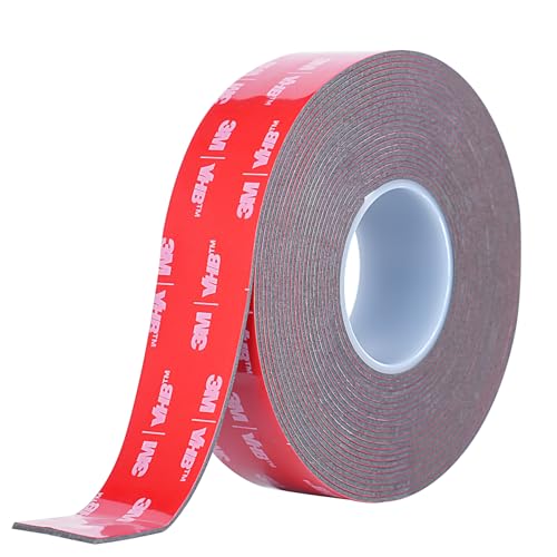 Double Sided Adhesive Tape Heavy Duty, Waterproof mounting Foam Tape, 16.4FT Length, 0.98IN Width, High Temperature Resistant Adhesive Tape for car, Household, Office or Parties, LED Strips - size: 0.98in x 16.5ft