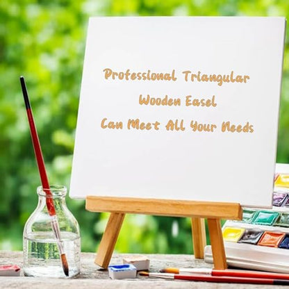 ANDES 9In Wood Tabletop Painting Easels 6 Pack, Arts & Crafts Display Stand - style: 4-pack