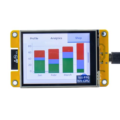 Hosyond 2.8'' ESP32 Display Resistive Touch Screen with WiFi+BT, ILI9341 Driver 240x320 TFT LCD Screen Module for Arduino - size: 2.8"