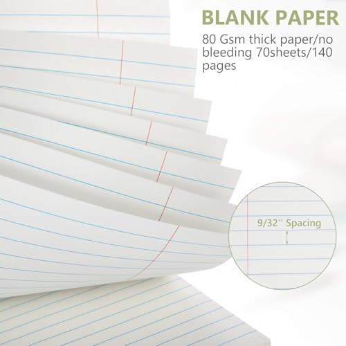 Resurhang 6 Pack Office Steno Pads, Fresh Tone, Classic Style - color: Fresh Tone, style: Classic Style