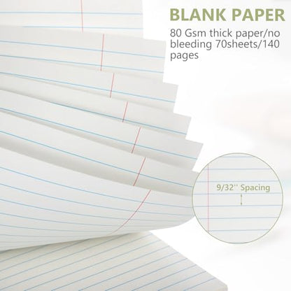 Resurhang 6 Pack Office Steno Pads, Fresh Tone, Classic Style - color: Fresh Tone, style: Classic Style