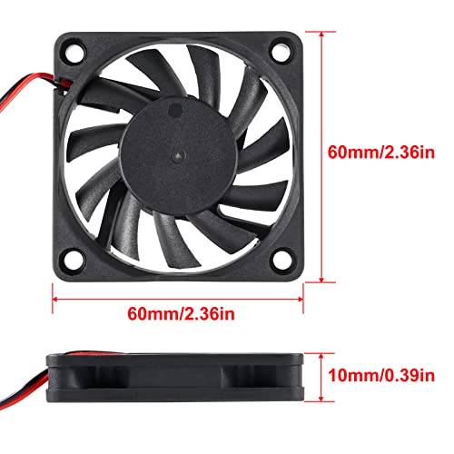 UMLIFE 4-Pack 24V 60mm Fan 60x60x10mm Dc Brushless Computer Case Fan 2Pin - color: 6010 24V