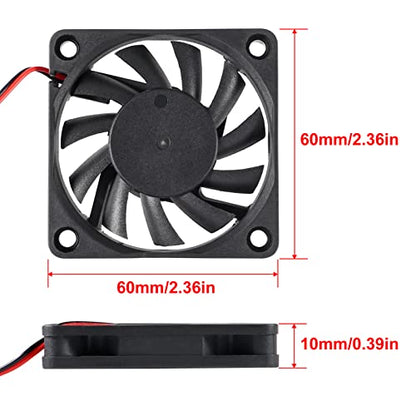 UMLIFE 4-Pack 24V 60mm Fan 60x60x10mm Dc Brushless Computer Case Fan 2Pin - color: 6010 24V