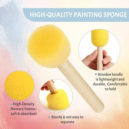 41 Pcs Round Sponge Brush Set, Foam Painting Art Supplies, 4 Sizes