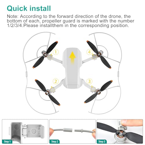 Mini 4K Propeller Guard for DJI Drone Propeller, Safety Accessories for DJI Mini 4K / Mini 2 SE Propellers Protector Drone Accessories (Upgraded Version)