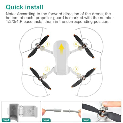 Mini 4K Propeller Guard for DJI Drone Propeller, Safety Accessories for DJI Mini 4K / Mini 2 SE Propellers Protector Drone Accessories (Upgraded Version)