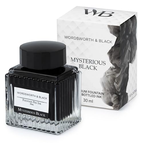 Wordsworth & Black Fountain Pen Ink Bottle, 30ml, Black, Smooth - color: Black