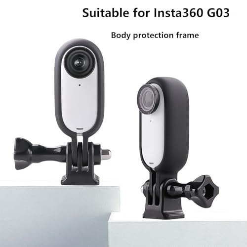 Mounting Frame Bracket for Insta360 Go 3 with 1/4" Thread Adapter – Lightweight Camera Holder, Secure Mount for Tripods, Selfie Sticks, and Accessories