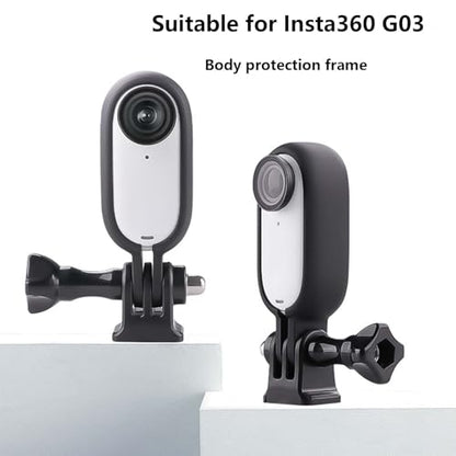 Mounting Frame Bracket for Insta360 Go 3 with 1/4" Thread Adapter – Lightweight Camera Holder, Secure Mount for Tripods, Selfie Sticks, and Accessories