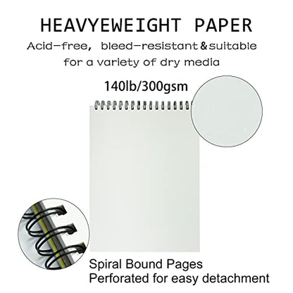 ArtBeek 100% Cotton Watercolor Pad, 140lb/300gsm Cold Press 9x12 32 Sheets - size: Cold Press Spiral 9x12
