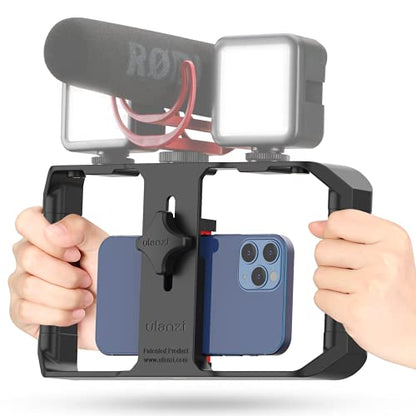 ULANZI U Rig Pro Smartphone Video Rig, Filmmaking Vlogging Case Phone Video - color: Black