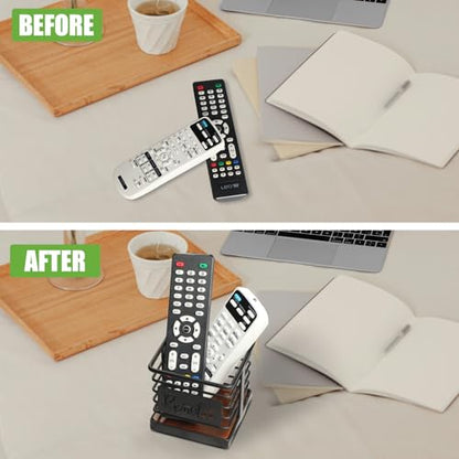 Remote Control Holder, Remote Storage Organizer Caddy (for 2 or 3 Remote Controls),Remote Holder for Table
