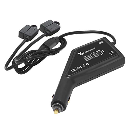 Hanatora Battery Car Charger for DJI Mavic Mini(1st Generation),Triple Output (2 x Battery+USB),Multi Rapid Drone Charging Hub